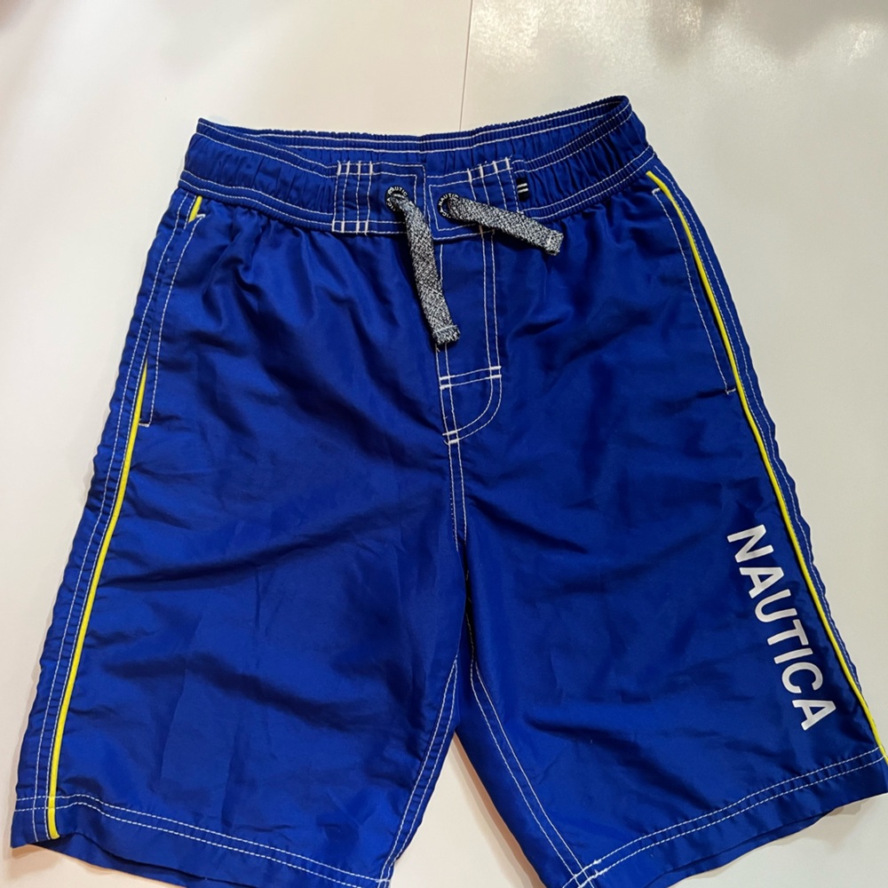 Nautica Blue  swim Shorts with Elastic Waistband for boys
